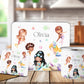 Personalised Mermaid Theme Unique Placemat Coaster Mug Gift Set