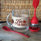 'Hug in a Mug' Personalised Glass Tea Mug Gift Set With Infuser