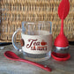 'Hug in a Mug' Personalised Glass Tea Mug Gift Set With Infuser