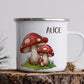 Quirky Mushroom Personalised Mug With Coaster