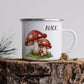 Quirky Mushroom Personalised Mug With Coaster