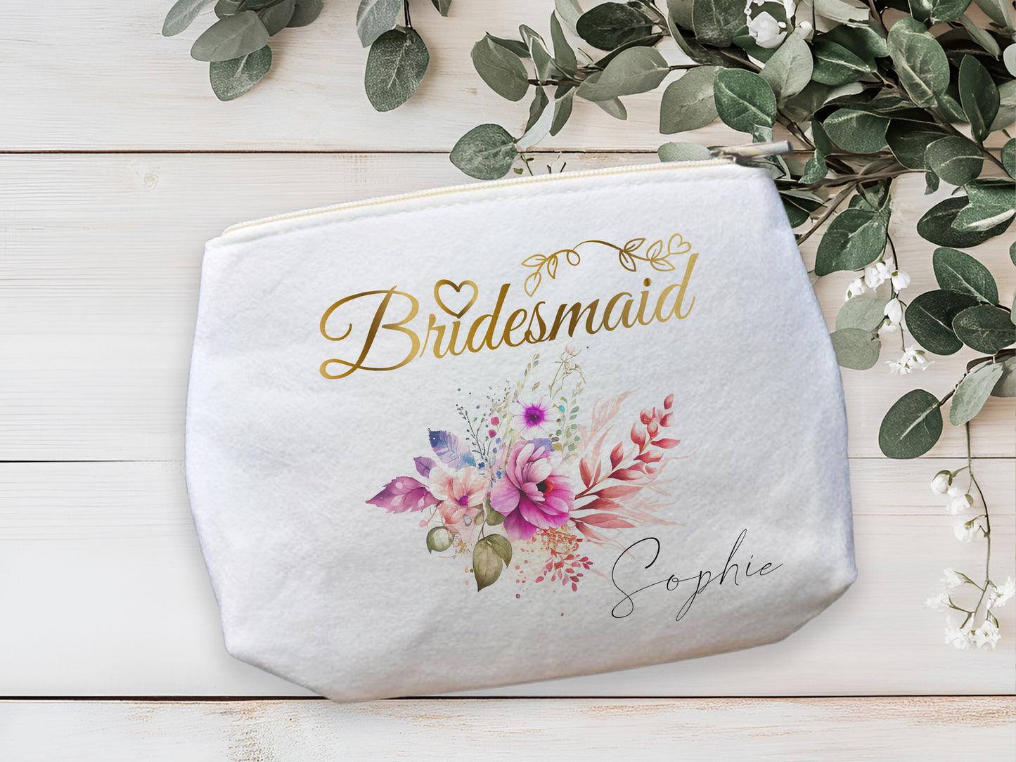 Bridesmaids Floral Makeup Bag