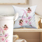 Personalised Floral Initial fairy Large Toy basket Gift Set With Cushion