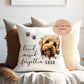 Personalised Portrait Print Dog Lovers Memory  Cushion