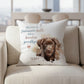 Personalised Pet Memorial Cushion & Photo Pillow - Custom Dog Portrait Remembrance Gift - Favourite Hello Hardest Goodbye