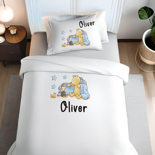 Pooh Bear Theme Nursery - Personalised Duvet Cover Set