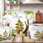 Personalised Forest Rabbit Placemat Coaster Mug Kids Gift Set