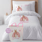 Pink Bunny Rainbow - Personalised Duvet Cover Set