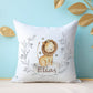 Personalised Lion  Design Safari Nursery Cushion