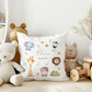 Personalised Quality Safari Print Soft Nursery Cushion