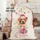 Personalised Doggy Christmas Add Your Own Photo Santa Sack