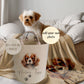 Photo Personalised Dog Toy Basket Matching Large Blanket