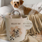 Personalised Own Photo custom made Dog Blanket with Toy Bag Basket