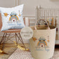 Personalised Boohoo Print Large Toy basket Gift Set With Cushion