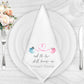 Mr and Mrs Elegant Cute Bird Wedding Napkin Set