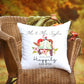 Personalised Birds Print Couple Wedding Floral Gift Cushion