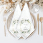 Personalised Floral Eucalyptus Design Wedding Napkin Set