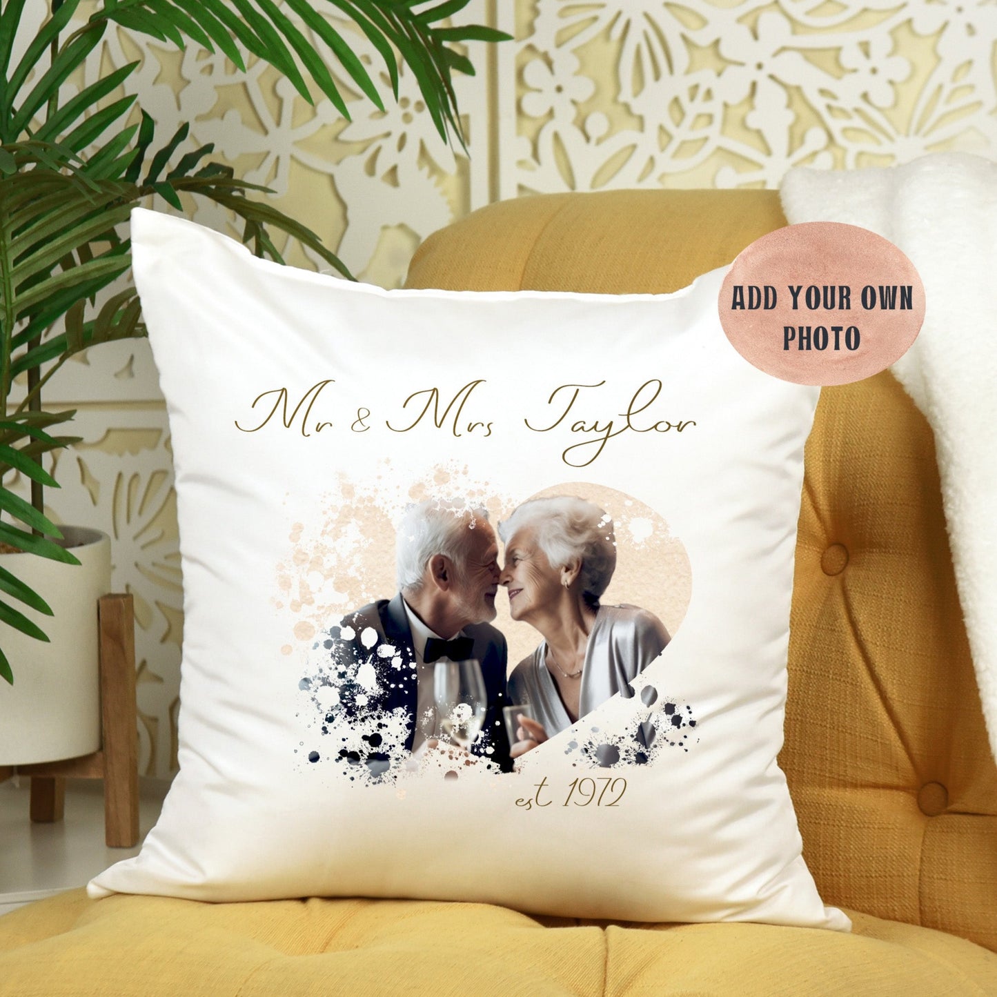 Anniversary Own Photo Personalised Gift Cushion