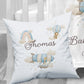 Personalised Safari Hot Air Balloon Baby Blanket Cushion Toy Bag Set