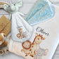 Personalised Safari Baby Blanket Comforter Toy Set