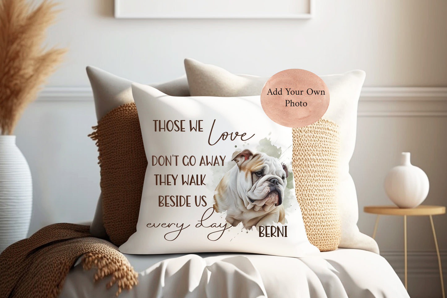 Personalised with Your own Photo  Dog Memory Gift Cushion