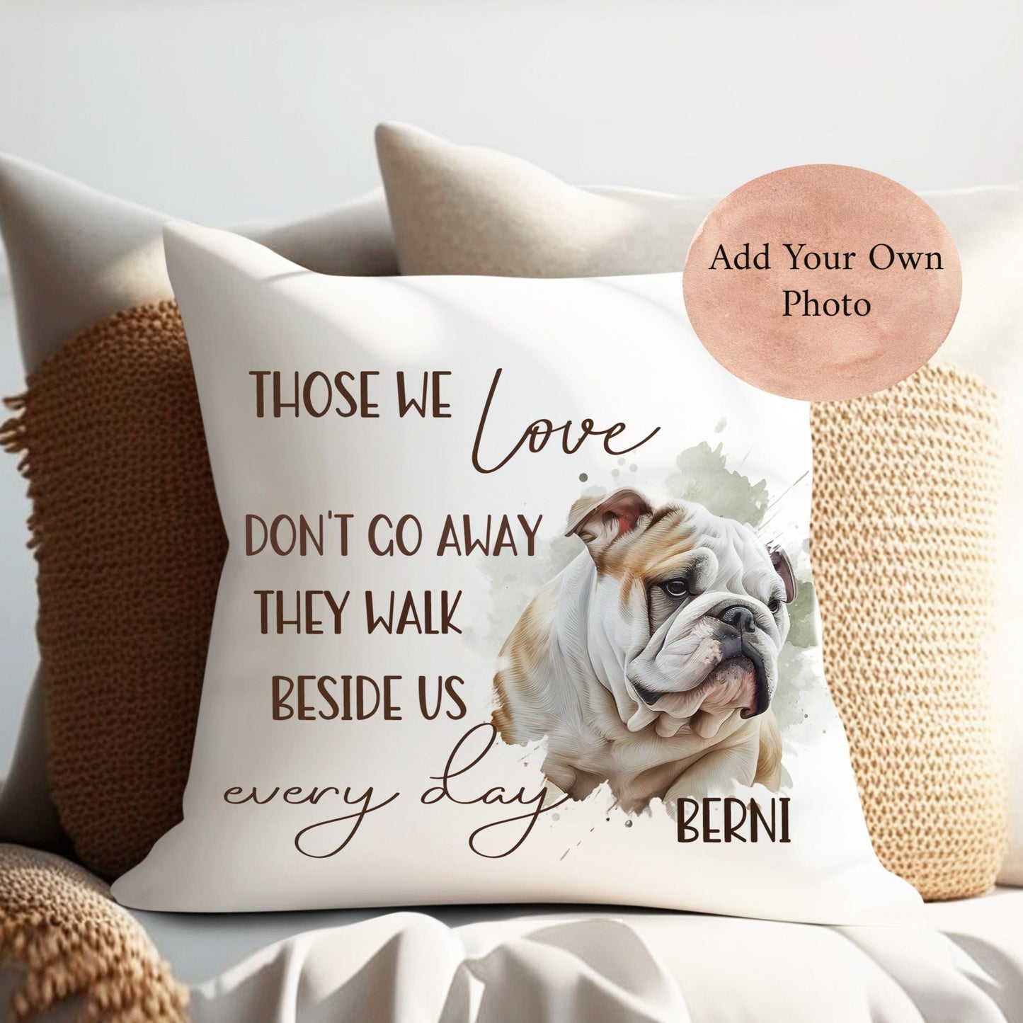 Personalised with Your own Photo  Dog Memory Gift Cushion