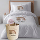 Bear-y Cute Rainbow  - Personalised Toddler Duvet Cover Bedding Set