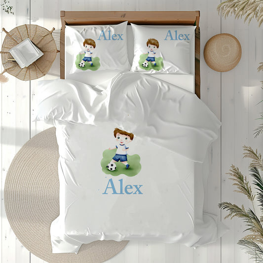 Little Footballer - Personalised Duvet Cover Set