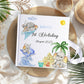 Personalised Beach Design First Holiday Memory Book with Ribbon