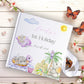Personalised Cute First Holiday Elephant Print Memory Book with Ribbon