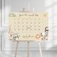 Safari Animal "Guess The Date!" Personalised Baby Shower Sign