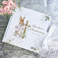 White Elegant Christening Welcome Banner