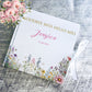 Goodbye Miss hello Mrs  Wedding Spring Floral Guestbook with Ribbon