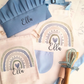 Rainbow Theme Personalised Kids Linen Blue pocket Baking Gift