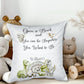Custom named Personalised Dino print Kids Reading Pocket Pillow