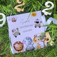 Personalised Jungle Animals Design Birthday Memory Book with Ribbon