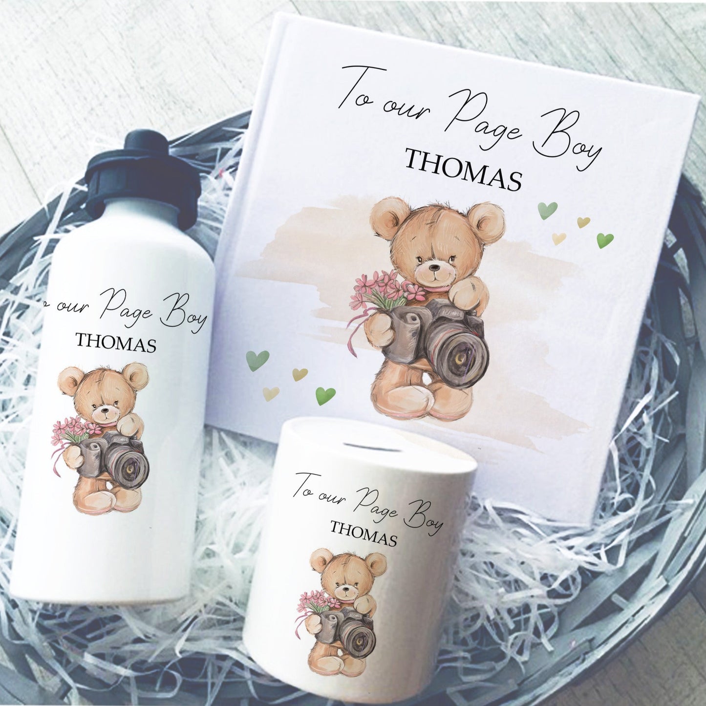 Page Boy Teddy Bear Theme - Personalised Kids Wedding Gift Bundle