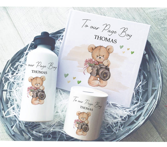 Page Boy Teddy Bear Theme - Personalised Kids Wedding Gift Bundle