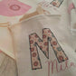 Floral Initial  - Personalised Kids Linen Apron Baking Set