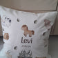 Personalised Farm Animals Design  Soft Nursery Cushion