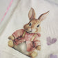 Pink Bunny Birth - Personalised Baby Blanket Set