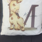 Giraffe and Initial Nursery Cushion Comforter Set