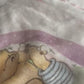 Pooh bear Pink Rainbow Design Baby Blanket Set