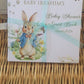 Blue Bunny Personalised Baby Shower Welcome Sign Backdrop