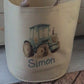 Personalised Tractor Design Large Toy basket Gift Set With Cushion