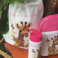 Giraffe Personalised Lunch Bag Bottle PE Set For School