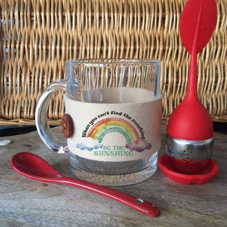 Personalised Sunshine Tea Quote Mug Gift Set With Infuser