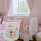 Personalised Floral Wreath Fairy Pink Large Toy basket Gift Set