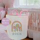 Personalised Daisy Arches Style Toy basket Gift Set With Cushion