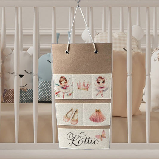 Personalised Ballerina Design Large Toy basket Gift Set With Cushion